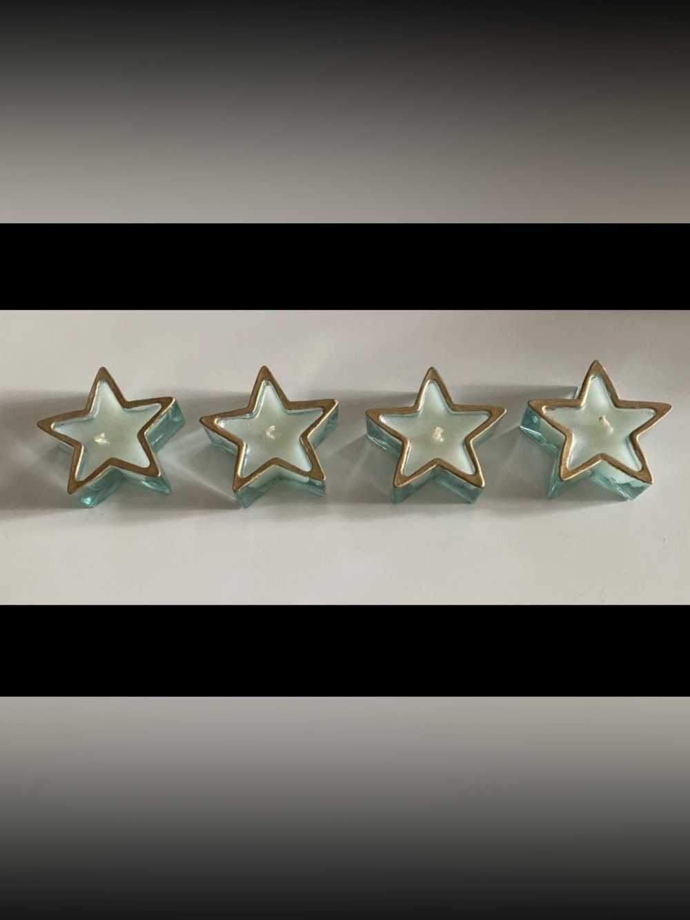 Vintage 90’s Star Candle’s clear w/ Gold Rim - Decorative•Fun•Minimal•Summer